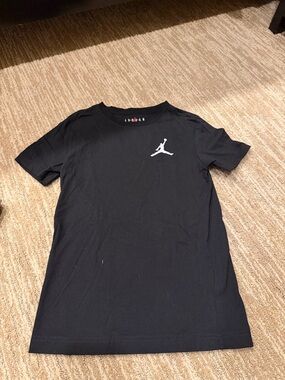 Jordan Black Tee with White Jumpman Logo